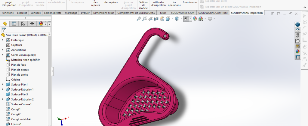 Sink Drain Basket | 3D CAD Model